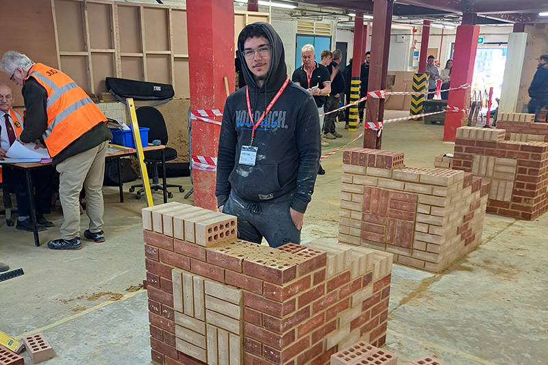 Andrei with his brickwork