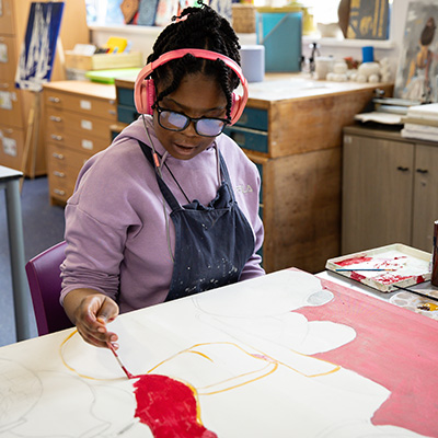 Students learning in the Nido Volans centre